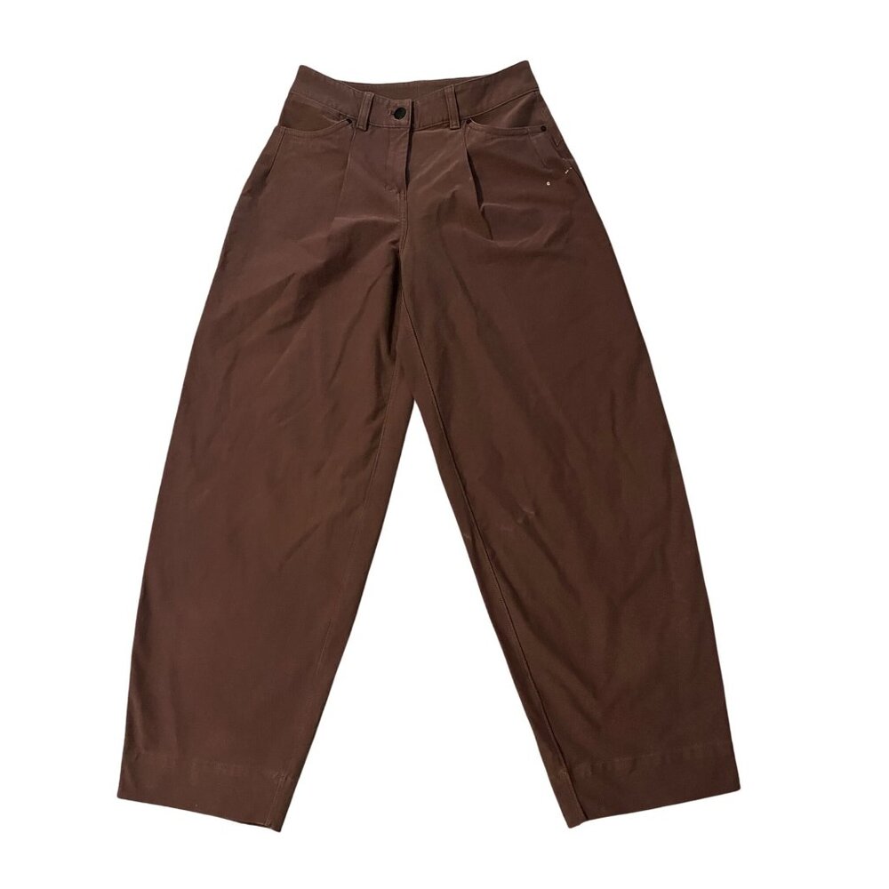 Lululemon Brown Capri wide leg work attire Pants (with marking) size 25